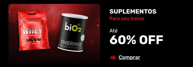 Suplementos para treino na centauro..